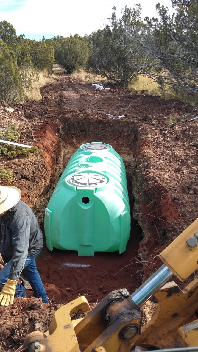 Peterson Backhoe Septic Tank Install Show Low AZ